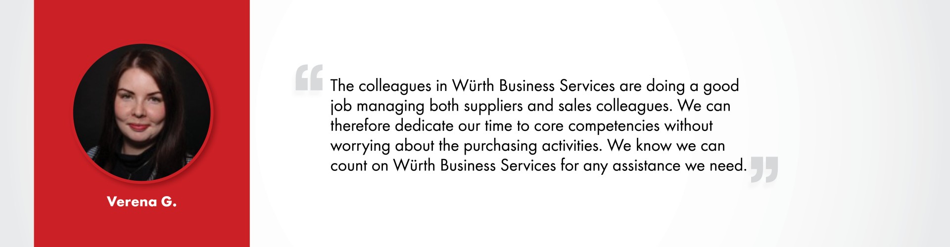 Verna G._Würth Business Services_Testimonial